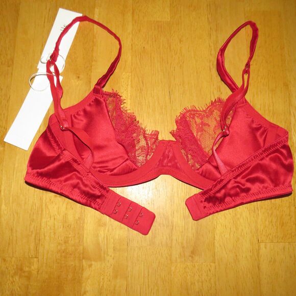 Journelle Veronique Red Low Balconette Bra Size 32C - Picture 5 of 7